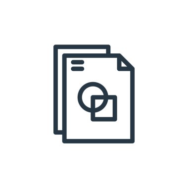 dizayn konseptinden dosya simgesi vektörü. Düzenlenebilir felcin ince çizgisi. web ve mobil uygulamalarda kullanmak için doğrusal dosya işareti, logo, yazdırma ortamı.