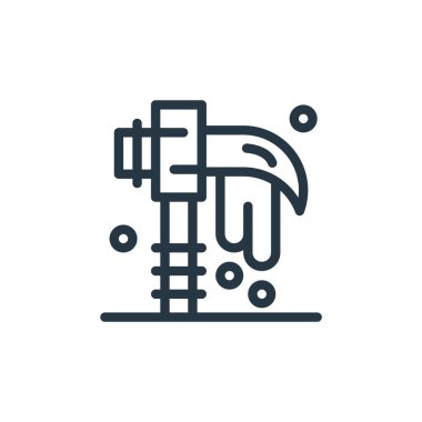 Tarım ve tarım konseptinden ikon vektörünü tırpan. Düzenlenebilir felcin ince bir çizgisi. Web ve mobil uygulamalar, logo ve yazdırma ortamlarında kullanmak için doğrusal işareti tara.