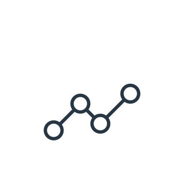 Grafik konseptinden istatistik ikonu. Düzenlenebilir inme istatistiklerinin ince çizgisi. Web ve mobil uygulamalarda kullanım için istatistikler doğrusal işareti, logo, yazdırma ortamı.