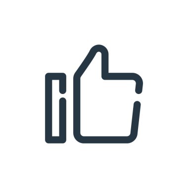 Gösterge panelindeki simge vektörünü göster. İnce çizgili baş parmağın düzeltilebilir çizgisi. Web ve mobil uygulamalarda, logoda ve yazdırma ortamında kullanmak için doğrusal işareti işaretle.