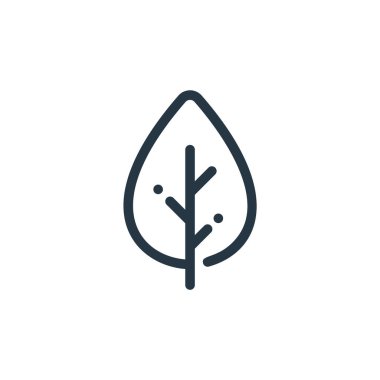 Bahar konseptinden yaprak ikonu vektörü. Düzenlenebilir yaprak vuruşunun ince çizgisi. Web ve mobil uygulamalarda kullanmak için yaprak doğrusal işareti, logo, yazdırma ortamı.