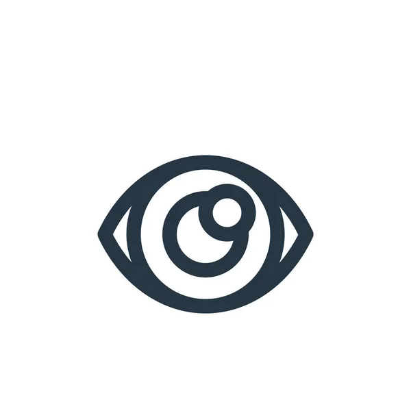 Eye Icon Vecteur Concept Entreprise Illustration Ligne Mince Trait Modifiable — Image vectorielle
