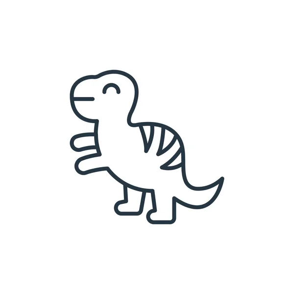 ティラノサウルス レックスのアイコンベクトルです ティラノサウルスの細い線画レックス編集可能なストローク ティラノサウルスレックスウェブとモバイルアプリ 印刷メディアで使用するための線形標識 — ストックベクタ