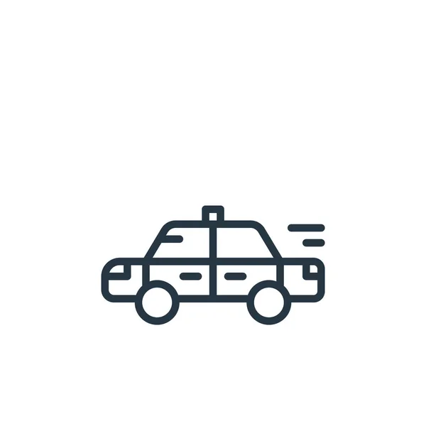 Taxi Ikon Vektor Utazási Koncepció Vékony Vonal Illusztrációja Taxi Szerkeszthető — Stock Vector