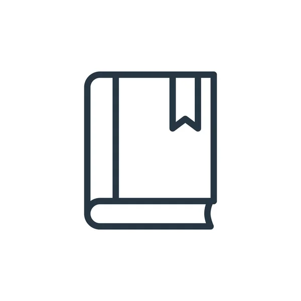 Bookmark Icon Vector Education Concept Thin Line Illustration Bookmark Editable — Stock Vector