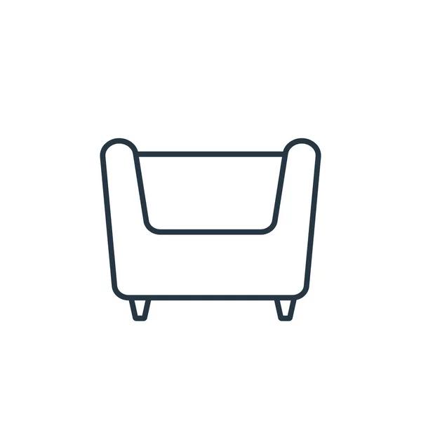 Fåtölj Ikon Vektor Från Möbler Dekoration Koncept Tunn Linje Illustration — Stock vektor