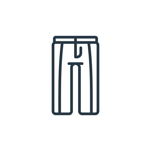 Pantalon Icône Vecteur Mode Concept Vêtements Illustration Ligne Fine Pantalon — Image vectorielle