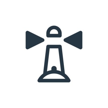 Seyahat konseptinden deniz feneri ikonu vektörü. Deniz fenerinin düzenlenebilir vuruşunun ince çizgisi. Web ve mobil uygulamalarda kullanmak için deniz feneri doğrusal işareti, logo, yazdırma ortamı.