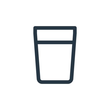 Yiyecek içecek konseptinden bir ikon vektörü. Su değiştirilebilir felcin ince bir çizgisi. Web ve mobil uygulamalarda kullanmak için su doğrusal işareti, logo, yazdırma ortamı.