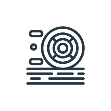 Tarım ve tarım konseptinden saman yığını ikonu taşıyıcısı. Düzenlenebilir saman yığınının ince bir çizgisi. Web ve mobil uygulamalarda kullanmak için saman yığını doğrusal işareti, logo, yazdırma ortamı.