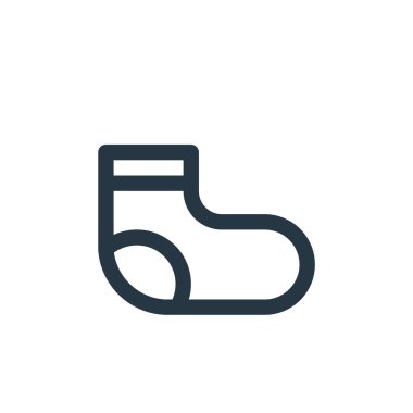 Okul konseptinden çorap ikonu vektörü. İnce çizgili düzeltilebilir çoraplar. İnternet ve mobil uygulamalarda kullanmak için çorap doğrusal işareti, logo, yazdırma ortamı.