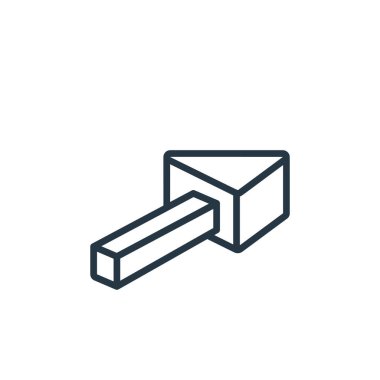 d ok konseptinden sağ ok simgesi vektörü. Sağ okun düzenlenebilir vuruşunun ince çizgisi. Web ve mobil uygulamalarda kullanmak için sağ ok doğrusal işareti, logo, yazdırma ortamı.