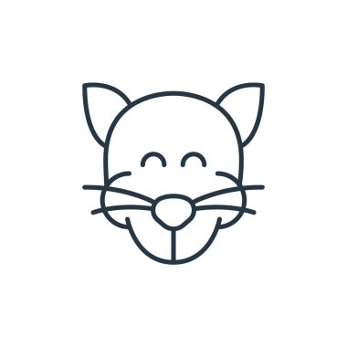 Hayvan konseptinden çita ikon vektörü. Düzenlenebilir çita felcinin ince bir çizgisi. Web ve mobil uygulamalarda kullanmak için çita doğrusal işareti, logo, yazdırma ortamı.