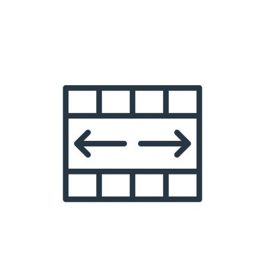 Simge vektörünü hesap tablosu kavramından genişlet. Düzenlenebilir vuruşun ince çizgisi. Web ve mobil uygulamalarda kullanmak için doğrusal işareti genişlet, logo, yazdırma ortamı.