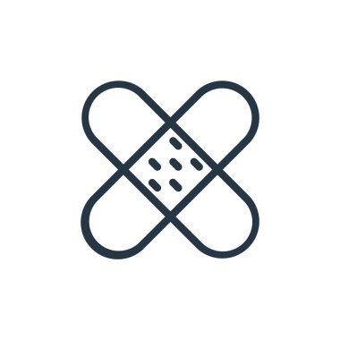 Sağlık hizmetleri konseptindeki yara ikonu vektörü. İnce çizgili, düzenlenebilir felç çizgisi. Web ve mobil uygulamalarda kullanmak için yara doğrusal işareti, logo, yazdırma ortamı.