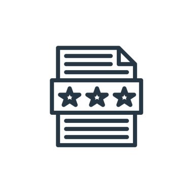 seo ve web konseptinden dosya simgesi vektörü. Dosya düzenlenebilir vuruşun ince çizgisi. web ve mobil uygulamalarda kullanmak için dosya doğrusal işareti, logo, yazdırma ortamı.