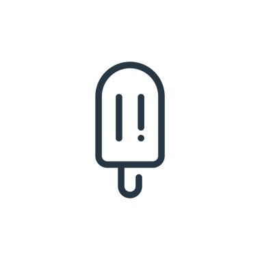 Bahar konseptinden dondurma ikonu vektörü. Düzenlenebilir dondurma felcinin ince bir çizgisi. Web ve mobil uygulamalarda kullanmak için dondurma doğrusal işareti, logo, yazdırma ortamı.