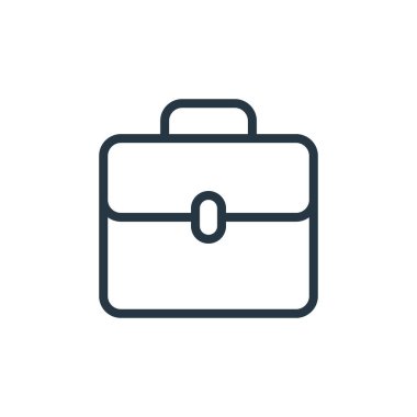 Eğitim konseptinden evrak çantası ikonu vektörü. Düzenlenebilir evrak çantasının ince bir çizgisi. Web ve mobil uygulamalarda kullanmak için evrak çantası doğrusal işareti, logo, yazdırma ortamı.
