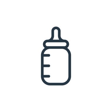 Veterinerlik konseptinden süt ikonu vektörü. Düzenlenebilir sütün ince bir çizgisi. Web ve mobil uygulamalarda kullanmak için süt doğrusal işareti, logo, yazdırma ortamı.