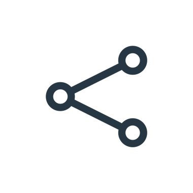 Ekommerce temel ui kavramından ikon vektörünü paylaş. Düzenlenebilir vuruşun ince çizgisi. Web ve mobil uygulamalarda kullanmak için doğrusal işareti paylaş, logo, yazdırma ortamı.