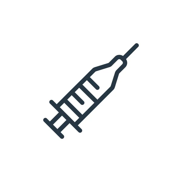 Syringe Icon Vector Medical Items Concept Thin Line Illustration Syringe — Stock Vector