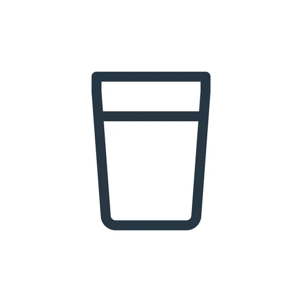 Вектор Иконы Воды Концепции Пищевых Напитков Тонкая Линия Иллюстрации Воды — стоковый вектор
