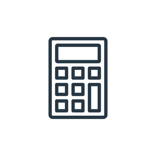 Calculator Icoon Vector Van Het Onderwijs Concept Dunne Lijn Illustratie — Stockvector