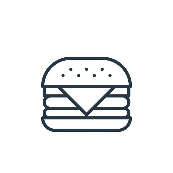 Hamburger Icoon Vector Van Alles Sandwich Concept Dunne Lijn Illustratie — Stockvector