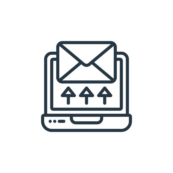 Email Ikon Vektor Értékesítési Koncepció Vékony Vonal Illusztrációja Mail Szerkeszthető — Stock Vector