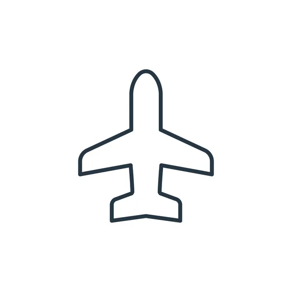 Wektor Ikony Samolotu Koncepcji Latania Cienka Linia Ilustracji Płaszczyzny Montażowej — Wektor stockowy