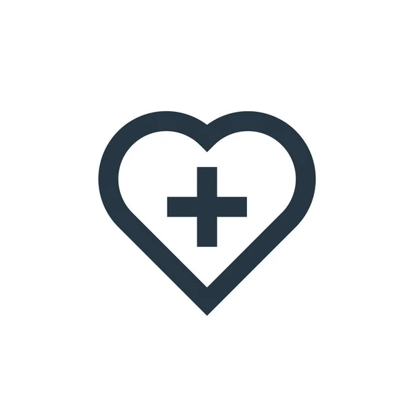 Herzschlag Symbolvektor Aus Medizinischem Konzept Dünne Darstellung Des Herzschlags Editierbar — Stockvektor