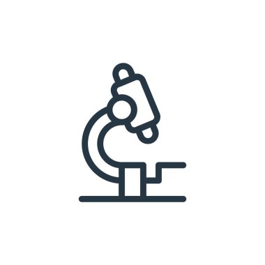 Veterinerlik konseptinden mikroskop ikonu vektörü. Düzenlenebilir mikroskop darbesinin ince çizgisi. Web ve mobil uygulamalarda kullanmak için mikroskop doğrusal işareti, logo, yazdırma ortamı.