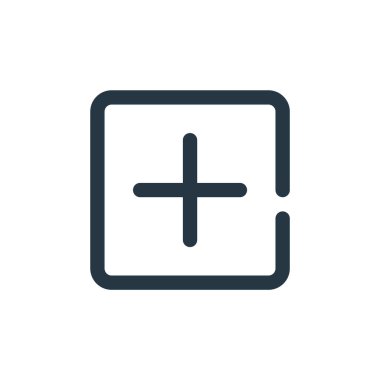 Artı gösterge paneli ui kavramından ikon vektörü. Düzenlenebilir felcin ince bir çizgisi. Artı web ve mobil uygulamalarda kullanmak için doğrusal işaret, logo, yazdırma ortamı.