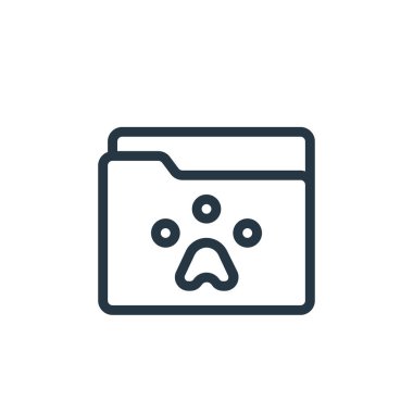 Veterinerlik konseptinden tıbbi rapor ikonu vektörü. Düzenlenebilir felç raporunun ince çizgisi. Web ve mobil uygulamalar, logo ve yazdırma ortamlarında kullanmak için tıbbi rapor doğrusal işareti.