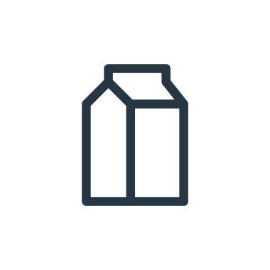 Gıda içeceği konseptinden süt ikonu vektörü. Düzenlenebilir sütün ince bir çizgisi. Web ve mobil uygulamalarda kullanmak için süt doğrusal işareti, logo, yazdırma ortamı.