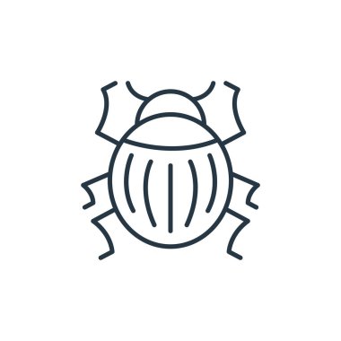Hayvan konseptinden böcek ikonu vektörü. Düzenlenebilir böceğin ince çizgisi. Web ve mobil uygulamalarda kullanmak için böcek doğrusal işareti, logo, yazdırma ortamı.