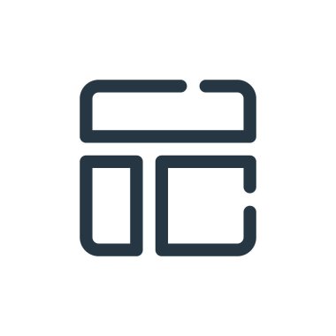 Gösterge paneli konseptindeki simge vektörü. Gösterge panelinin düzenlenebilir vuruşunun ince çizgisi. Web ve mobil uygulamalar, logo ve yazdırma ortamlarında kullanmak için gösterge paneli doğrusal işareti.