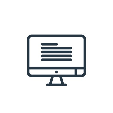 Medya konseptinden simge vektörüne öncülük etti. İnce çizgili düzenlenebilir felç çizgisi. Web ve mobil uygulamalarda kullanım için öncü doğrusal işaret, logo, yazdırma ortamı.