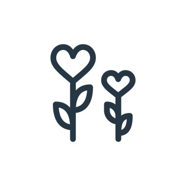 Etik kavramındaki büyüme ikonu vektörü. İnce çizgili düzenlenebilir felç çizgisi. Web ve mobil uygulamalarda kullanmak için büyüme doğrusal işareti, logo, yazdırma ortamı.