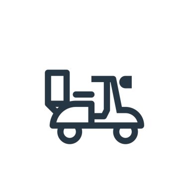 Seyahat konseptinden mobilet ikonu vektörü. İnce çizgili, düzenlenebilir scooter felci çizgisi. Web ve mobil uygulamalarda kullanmak için scooter doğrusal işareti, logo, yazdırma ortamı.