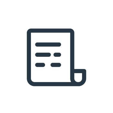 Arayüz konseptinden simge vektörünü listele. Düzenlenebilir vuruşların ince çizgisi. Web ve mobil uygulamalarda kullanmak için doğrusal işaretleri listele, logo, yazdırma ortamı.