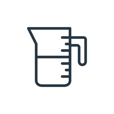 Mühendislik konseptinden ikon vektörü. Kurgulanabilir sürahi felcin ince bir çizgisi. Web ve mobil uygulamalarda kullanmak için jug doğrusal işareti, logo, yazdırma ortamı.