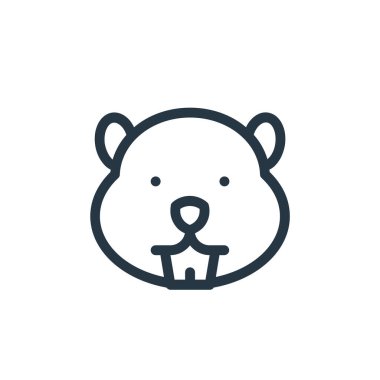 Veterinerlik konseptinden hamster ikonu vektörü. Düzenlenebilir hamster felcinin ince bir çizgisi. Web ve mobil uygulamalarda kullanmak için hamster doğrusal işareti, logo, yazdırma ortamı.