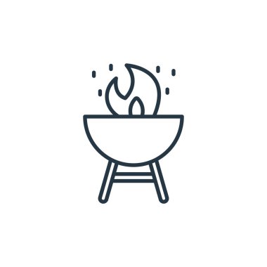 Seyahat konseptinden sıcak çömlek ikonu vektörü. Kurgulanabilir Hot pot vuruşunun ince bir çizgisi. Web ve mobil uygulamalar, logo ve yazdırma ortamlarında kullanmak için sıcak pot doğrusal işareti.