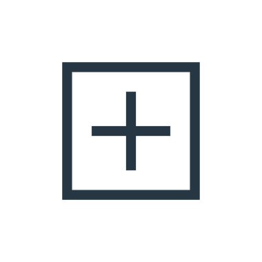 Ekommerce temel ui kavramından ikon vektörü ekle. İnce çizgili, düzenlenebilir felç çizgisi. Web ve mobil uygulamalarda kullanmak için doğrusal işaret ekle, logo, yazdırma ortamı.