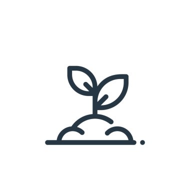 İlkbahar konseptinden ikon vektörü. Düzenlenebilir filizlenmenin ince bir çizgisi. Web ve mobil uygulamalarda kullanım için doğrusal filizlenme işareti, logo, yazdırma ortamı.