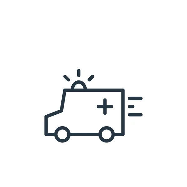 Ambulance Icon Vector Healthcare Concept Thin Line Illustration Ambulance Editable — Stock Vector