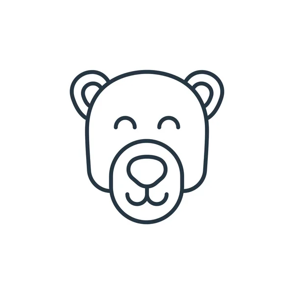 Ведмідь Значок Ведмідь Вектор Концепції Тварин Тонка Лінія Ілюстрації Ведмежої — стоковий вектор