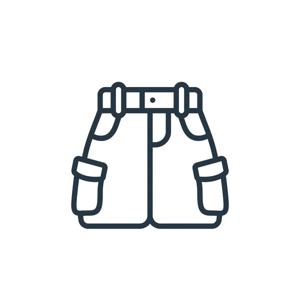 Krátké Ikony Vektor Módní Oděvní Koncepce Tenká Čára Ilustrace Šortek — Stockový vektor