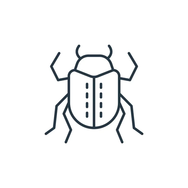 Beetle Icon Vector Animals Concept Thin Line Illustration Beetle Editable — Stock Vector
